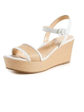 Marion Parke Imogen Wedge Sandals, White 38.5
